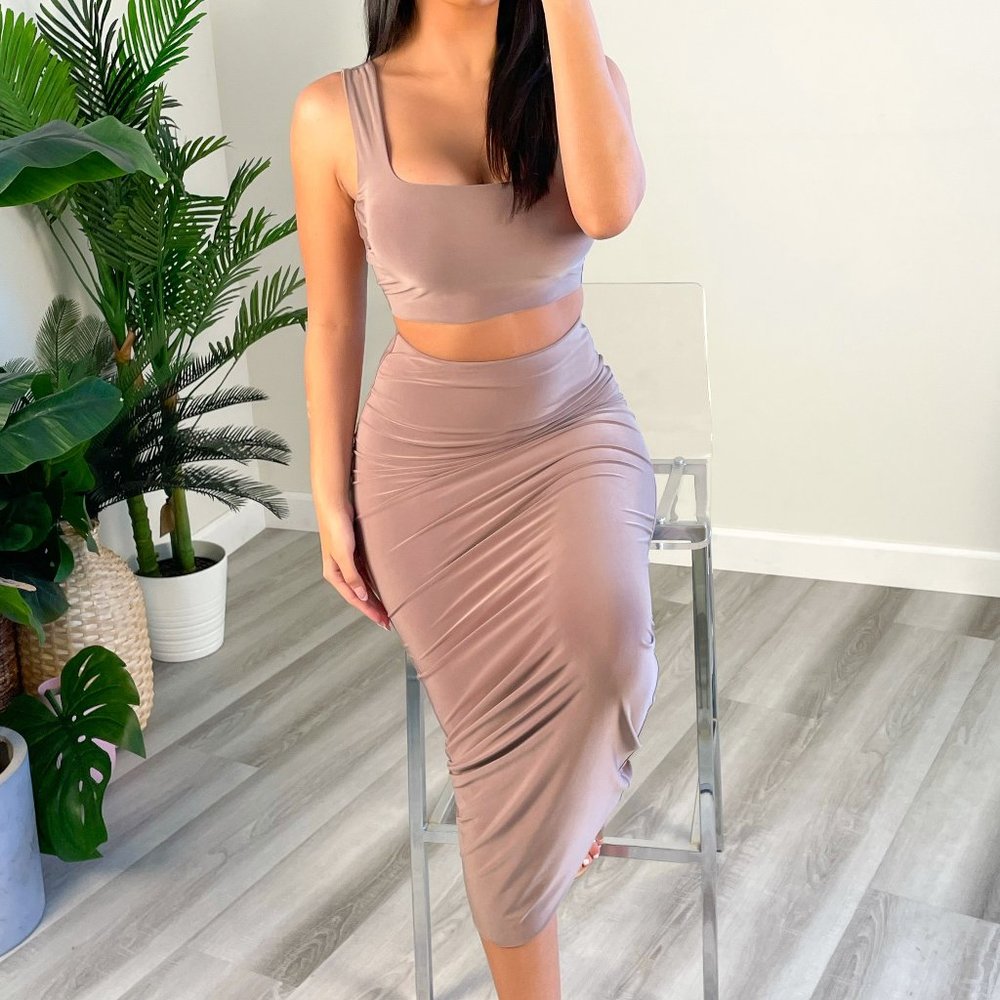 Two Piece Taupe Set